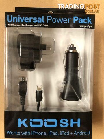 Koosh Universal Wall/Car lightning/Micro Power Pack - 957CC3 - Charging & Power