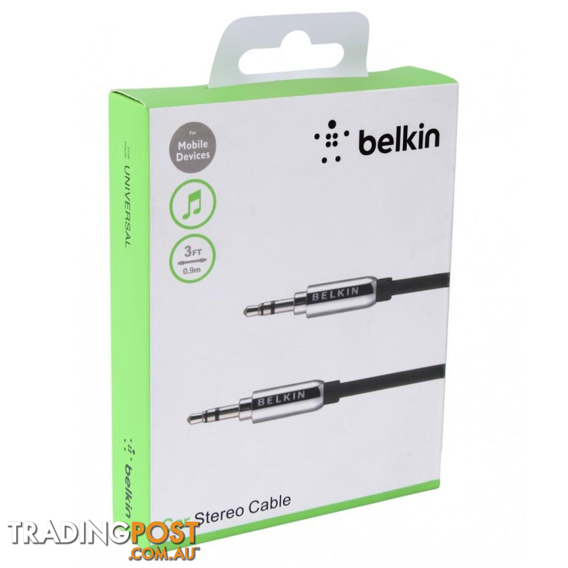 Belkin - 0.9M Car Stereo Cable - 123456909 - Headphones & Sound