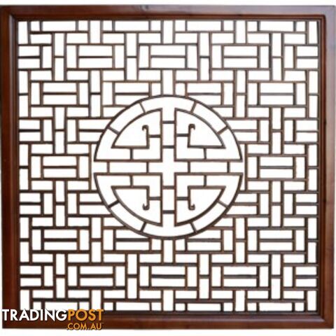 New Chinese Art Square Lattice Wall Hanging Screen