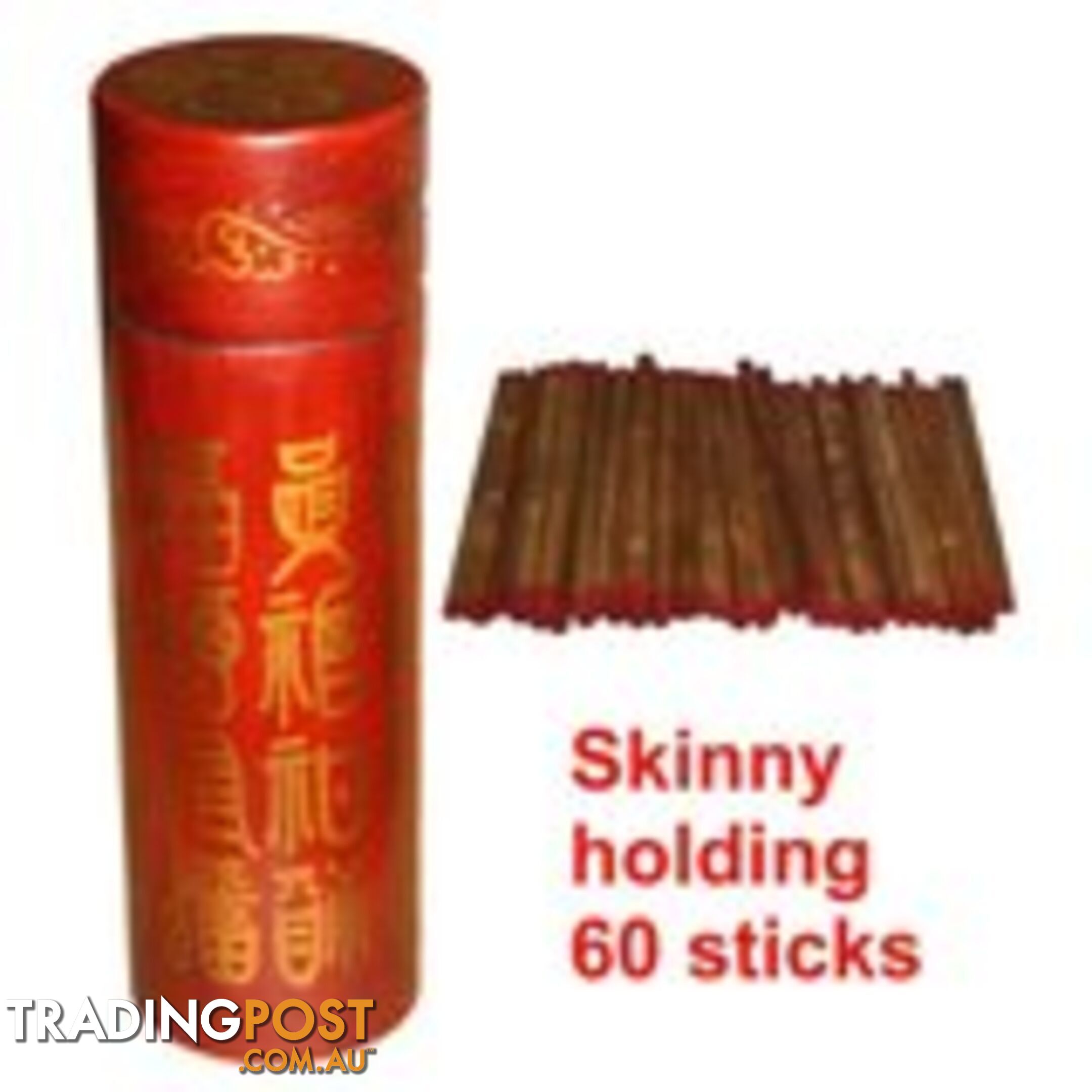 Red Painted Chinese Fortune Sticks in Wood Box