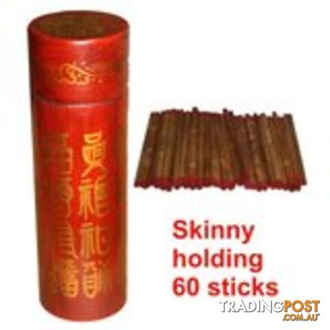 Red Painted Chinese Fortune Sticks in Wood Box