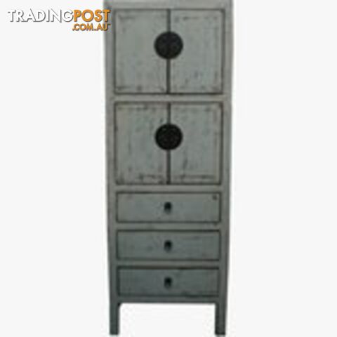 Grey Chinese Wedding Tall Cabinet