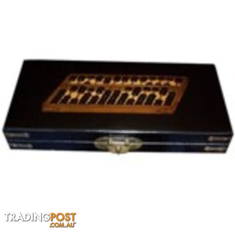 Chinese Abacus in Black Painted Box