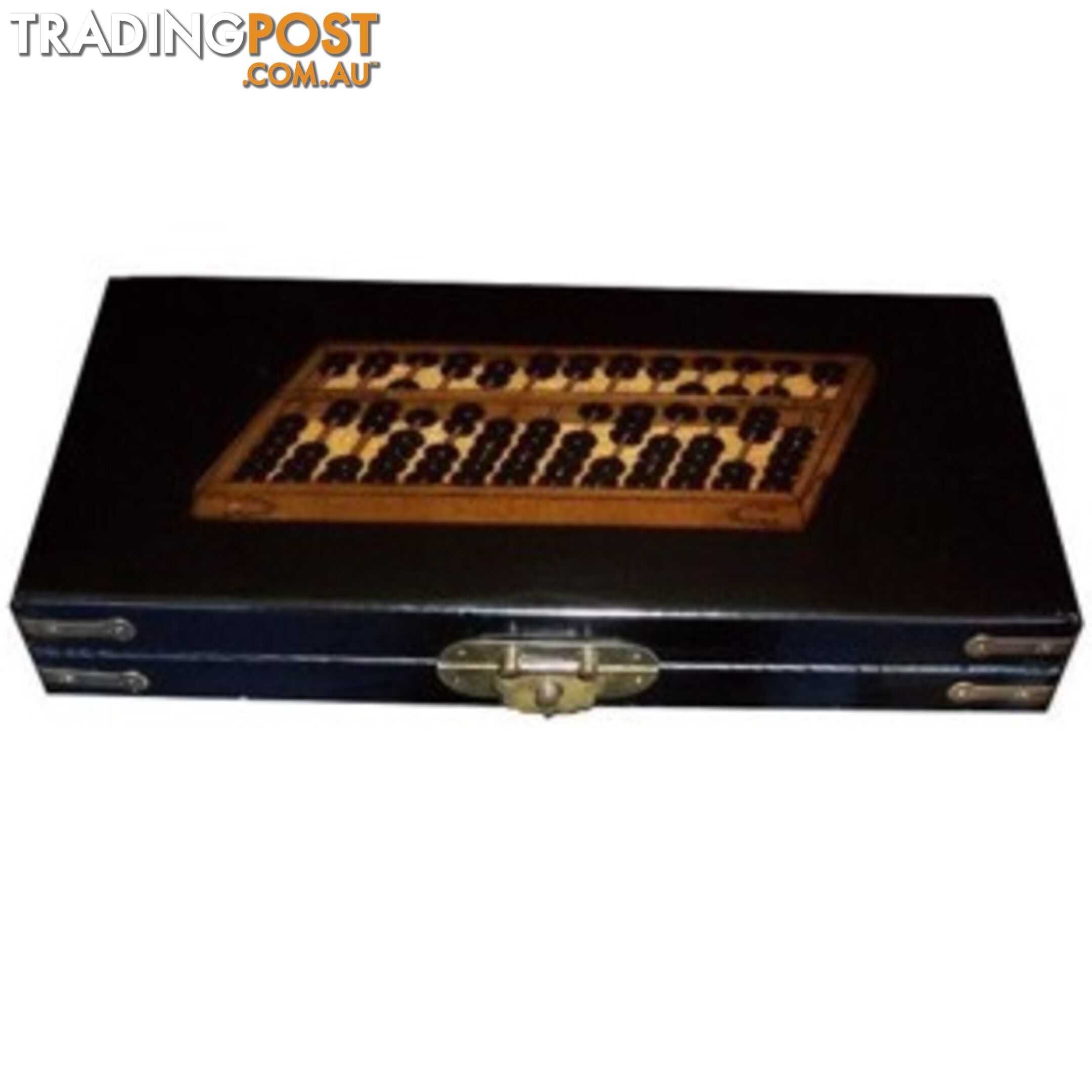 Chinese Abacus in Black Painted Box