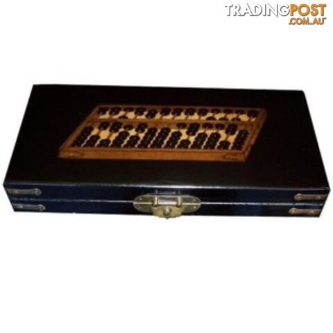 Chinese Abacus in Black Painted Box