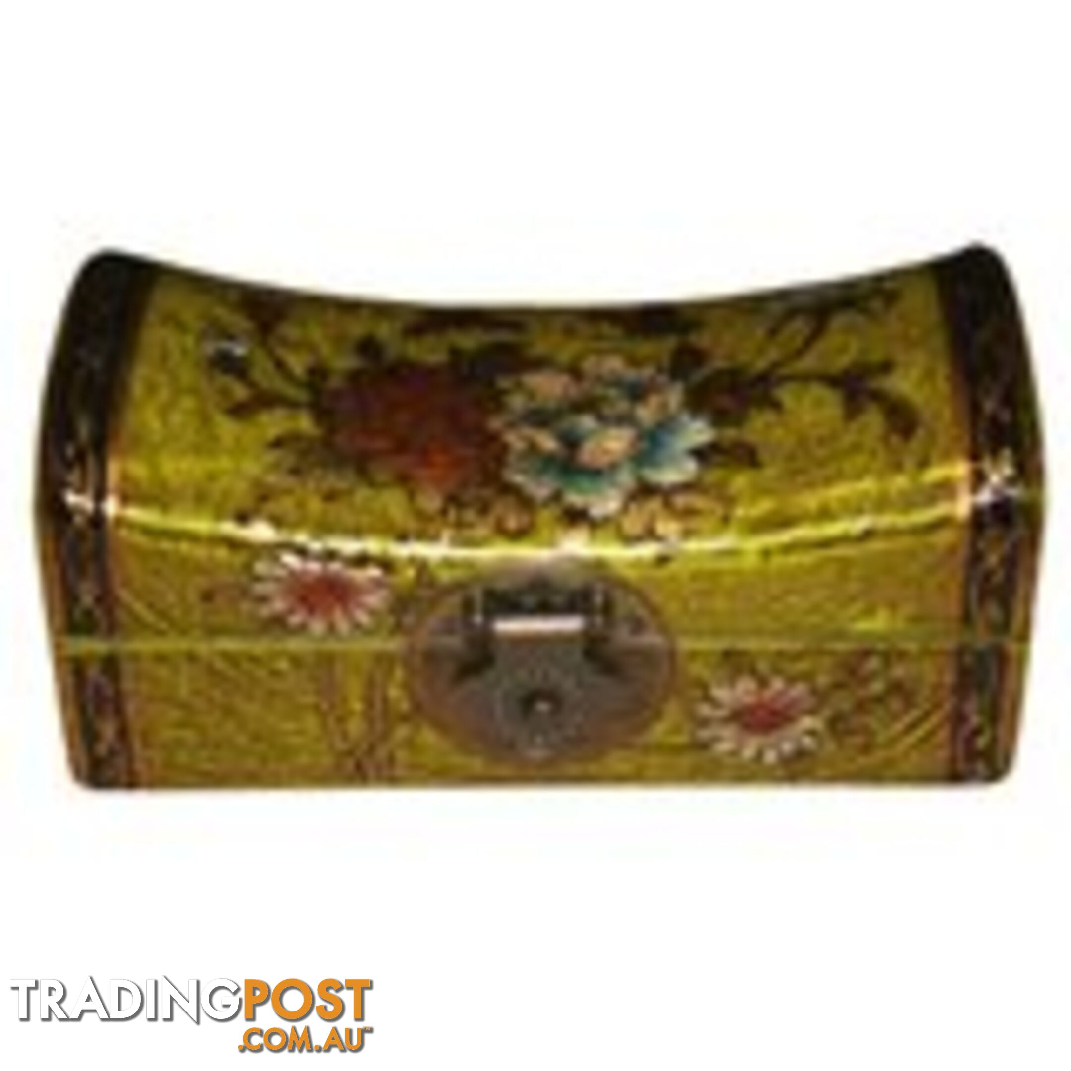 Light Green Hand Painted Flora Chinese Jewellery Box