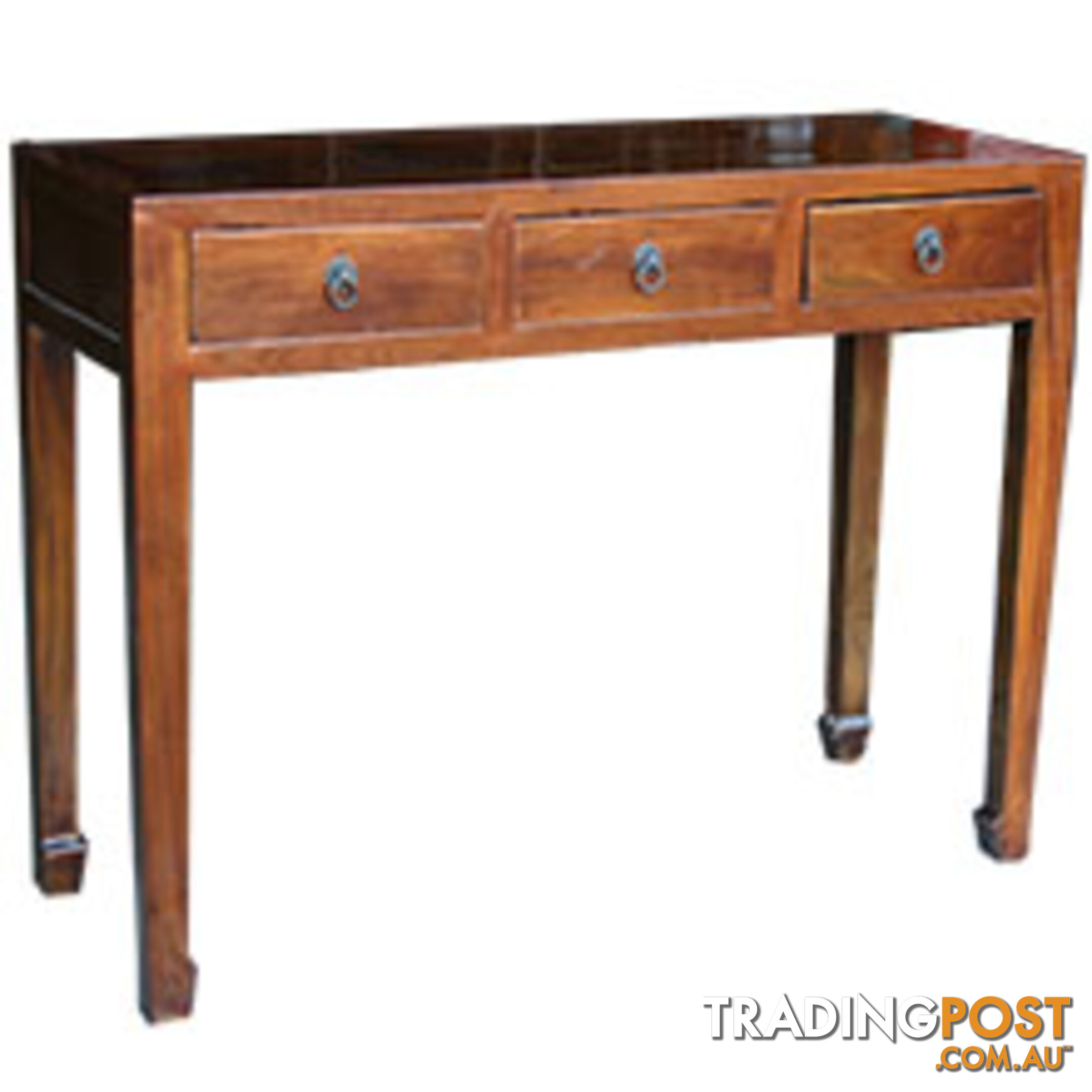 Brown Chinese Three-Drawer Hall Table