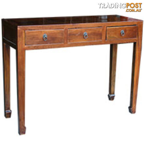 Brown Chinese Three-Drawer Hall Table