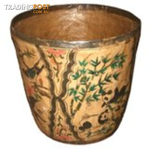 Chinese Vintage Bucket with Panda Painting