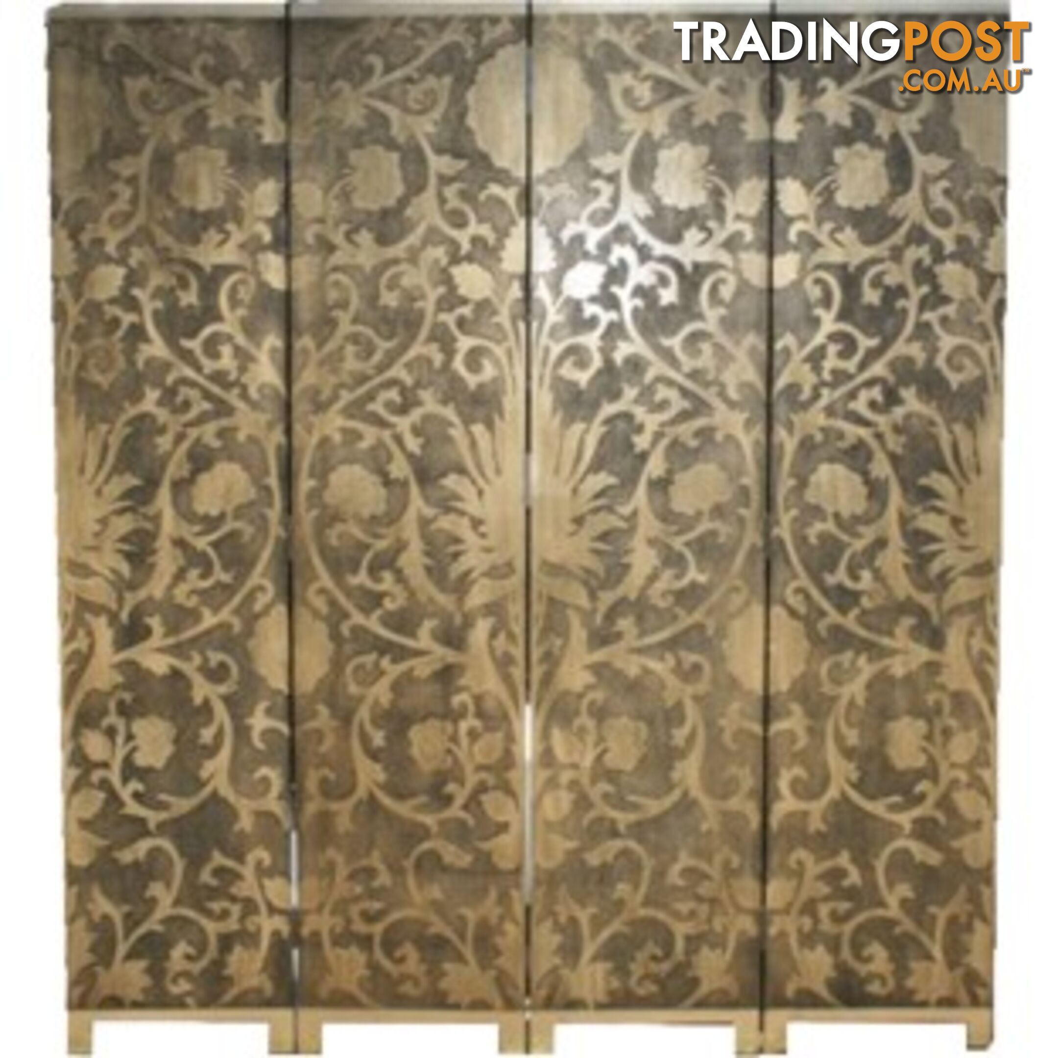 French Gold Folding Screen - Sun Flowers