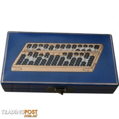 Chinese Abacus in Blue Painted Gift Box