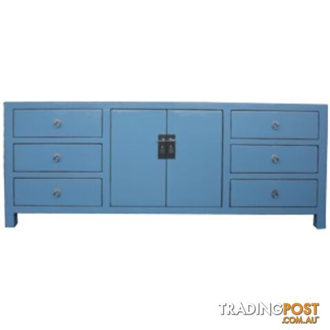 Large Light Grey Chinese Buffet Sideboard