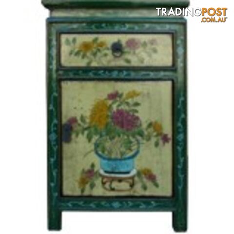 Tibetan Painted Bedside Table