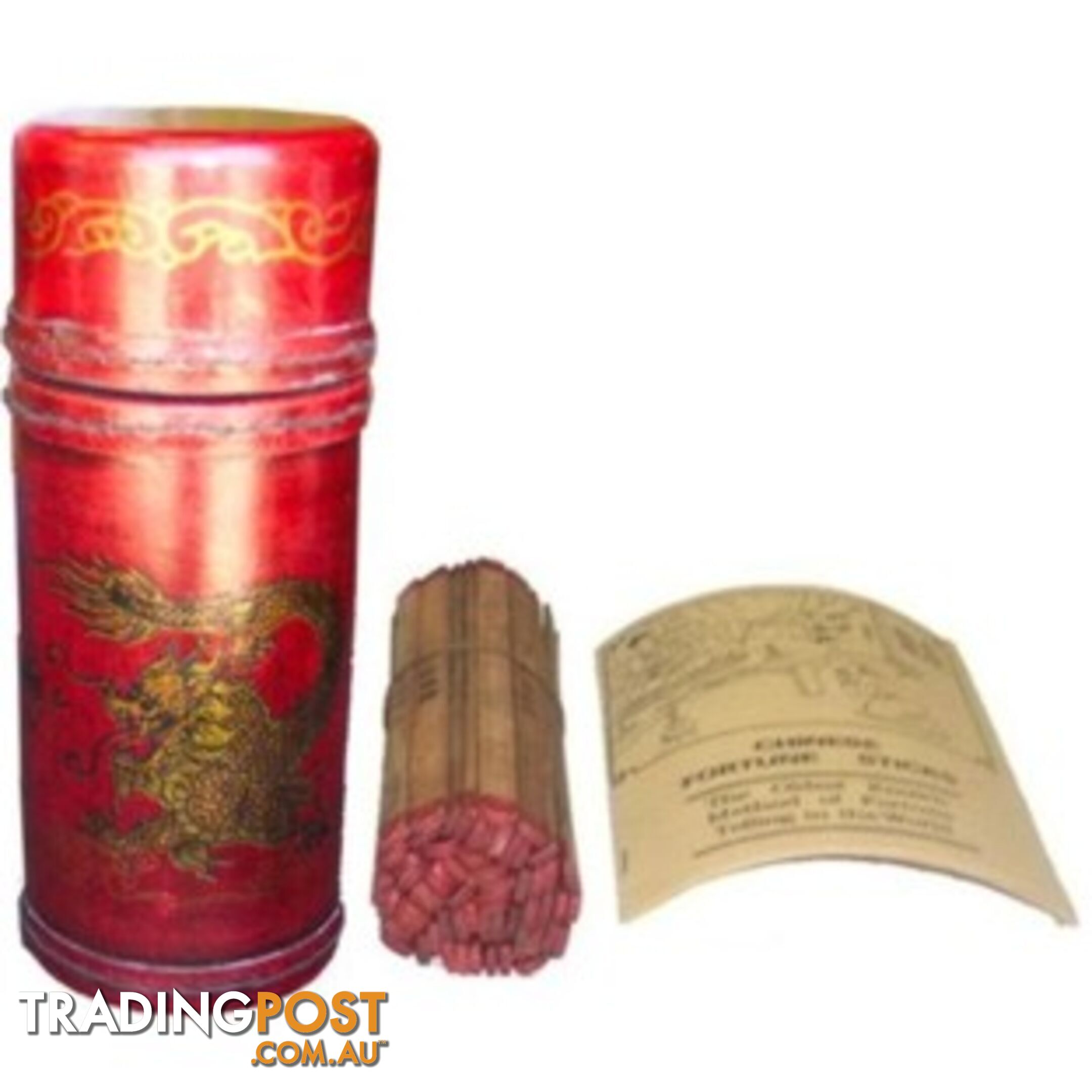 Oriental Fortune Sticks in Red Painted Box