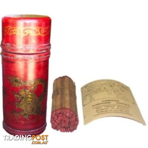 Oriental Fortune Sticks in Red Painted Box