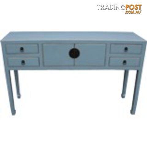 Light Blue Lacquer Chinese Hallway Table