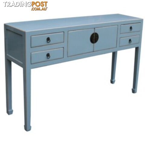 Light Blue Lacquer Chinese Hallway Table