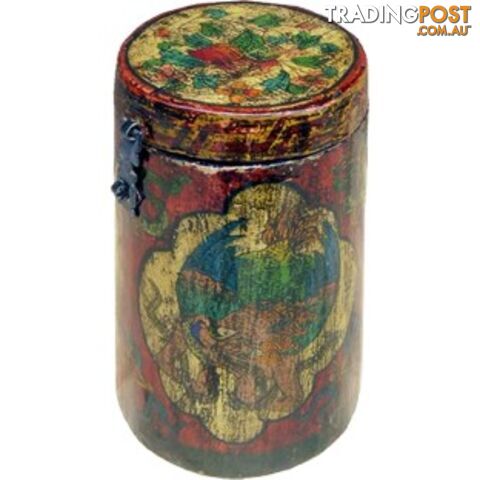 Original Tibetan Wood Tea Container Box