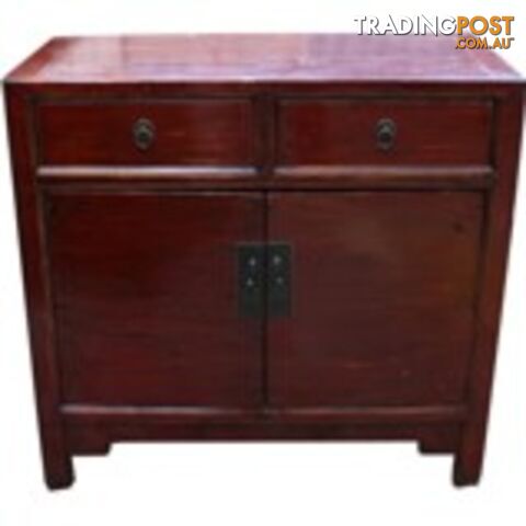 Chinese Antique Red Side Cabinet