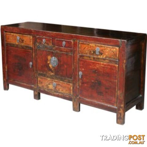 Chinese Antique Mongolian Painted Sideboard