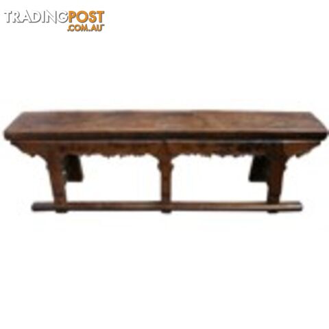 Country Style Chinese Elm Wood Bench