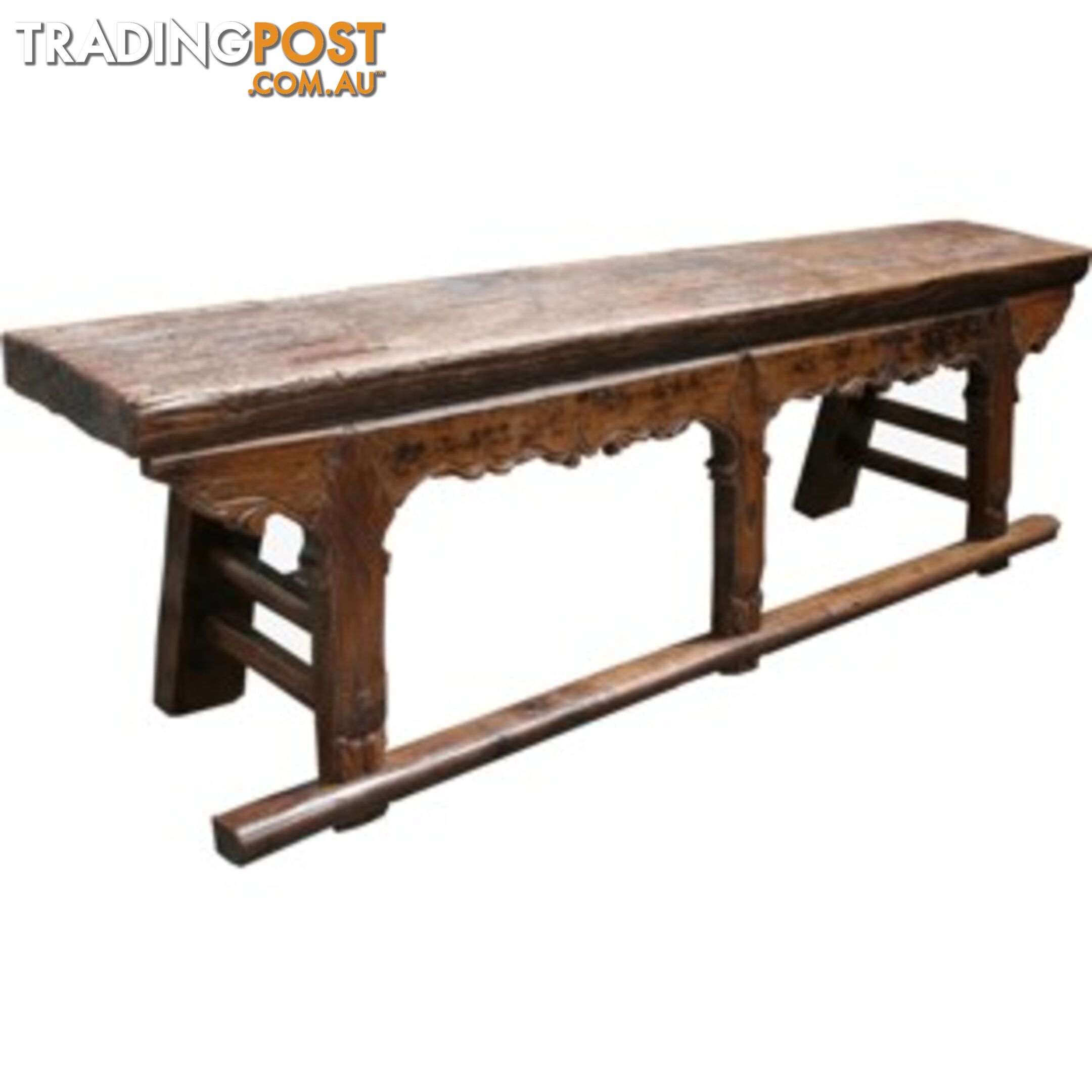 Country Style Chinese Elm Wood Bench