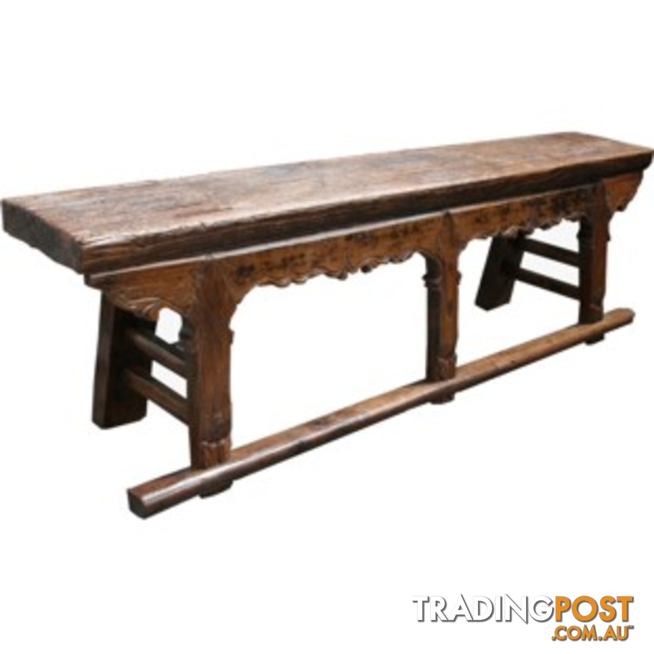 Country Style Chinese Elm Wood Bench