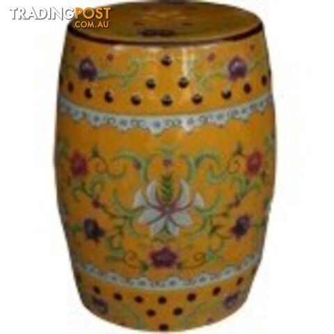 Porcelain Imperial Yellow Drum Stool