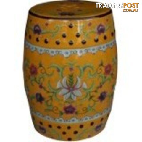 Porcelain Imperial Yellow Drum Stool