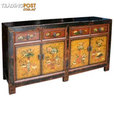 Original Mongolian Painted Sideboard