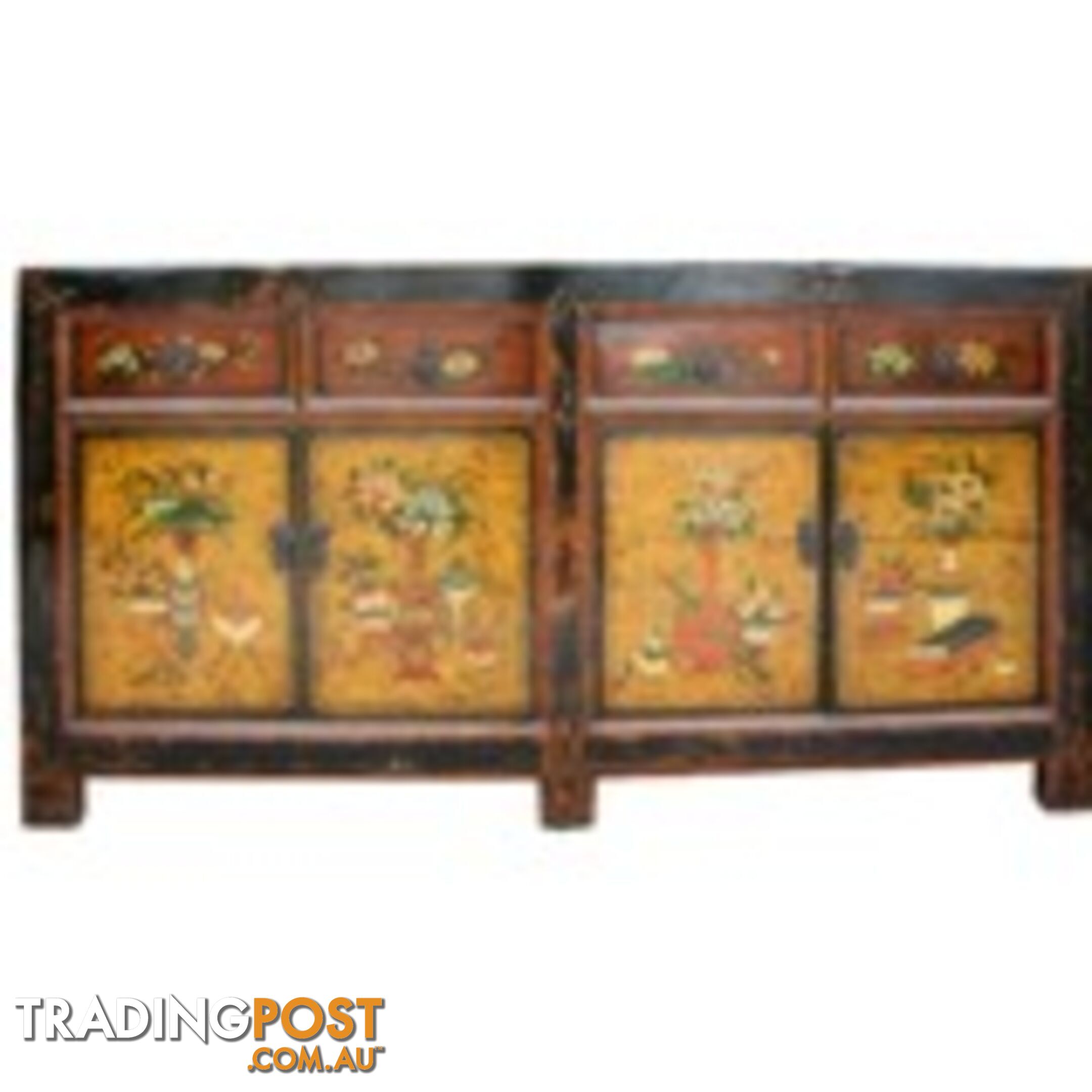 Original Mongolian Painted Sideboard