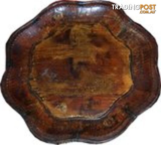 Brown Chinese Painted Display Plate