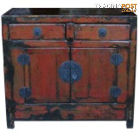 Original Antique Chinese Red Cabinet