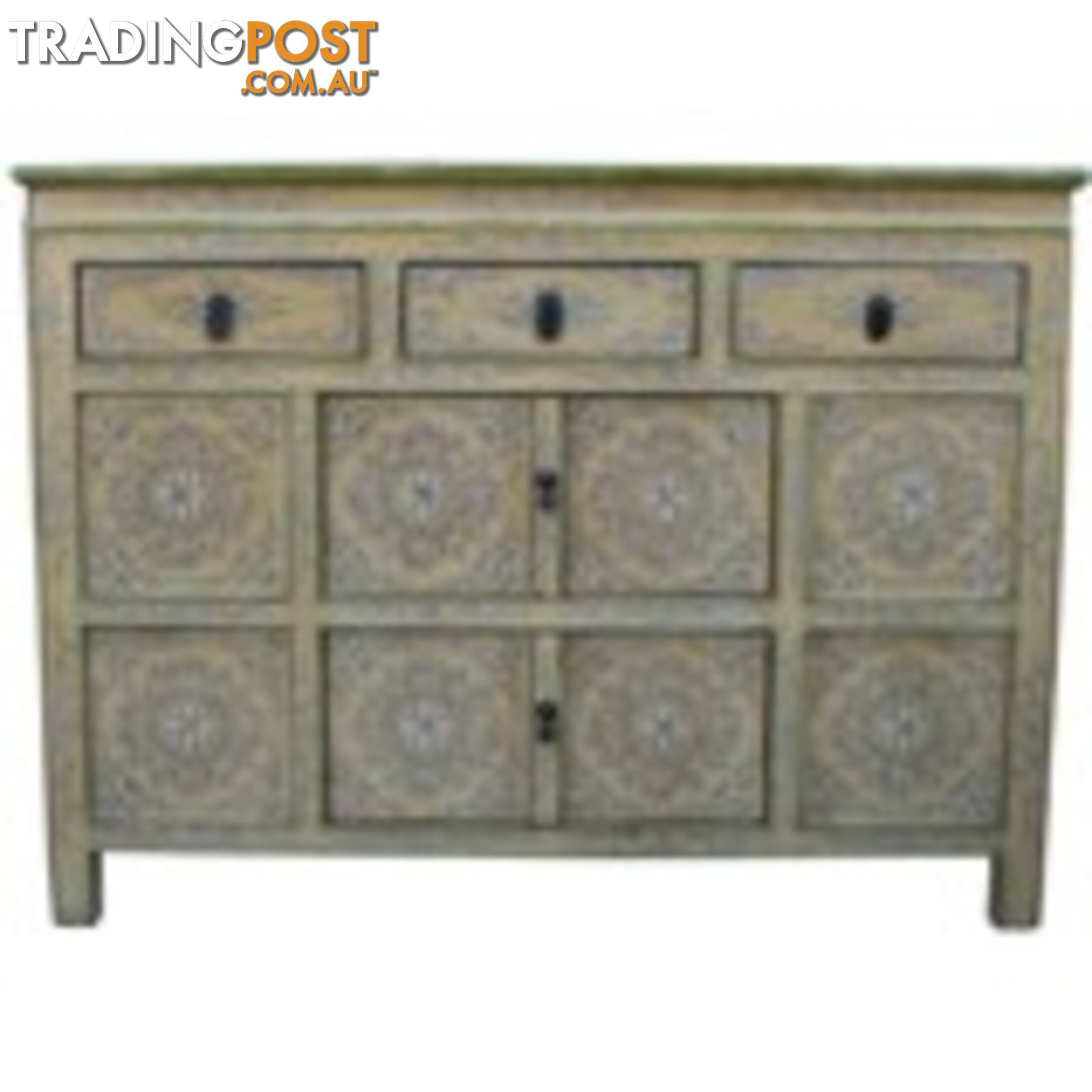 Chinese Antique Painted Tibetan Sideboard