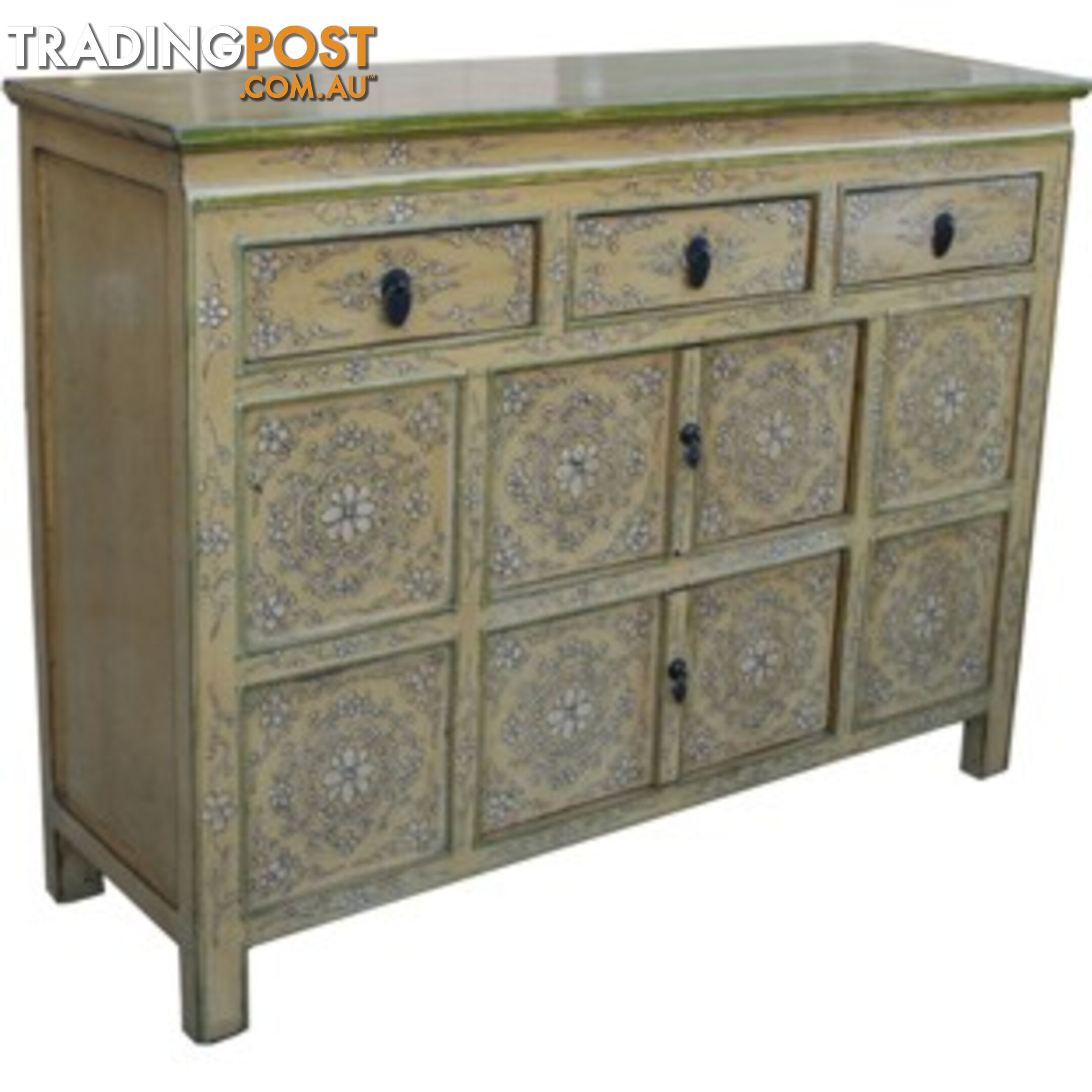 Chinese Antique Painted Tibetan Sideboard