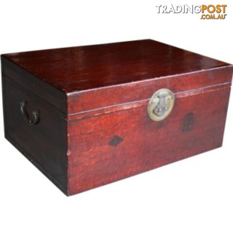 Red Original Chinese Leather Chest