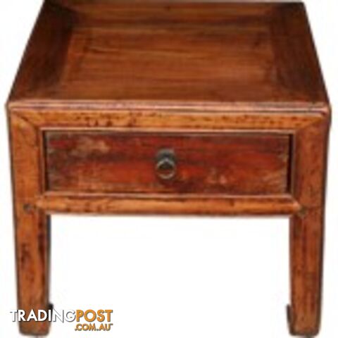 Chinese Square Stool with Drawer