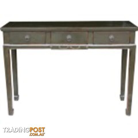 Chinese Original Dark Green 3-Drawer Hallway Table