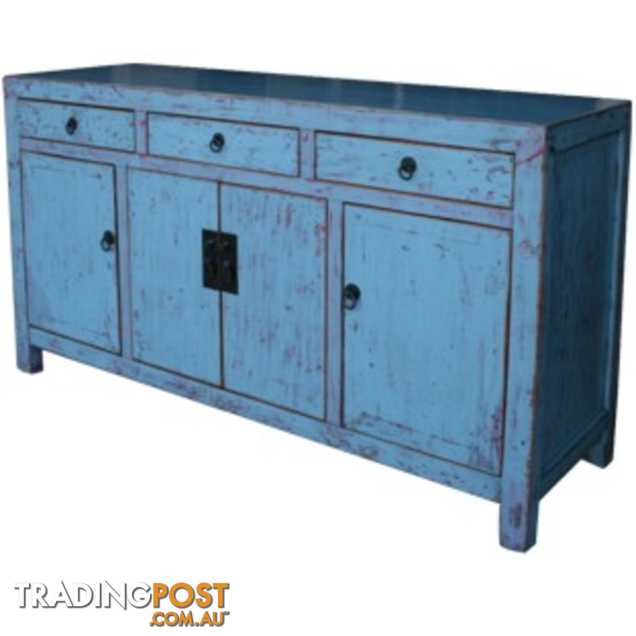 Blue/Grey Lacquered Sideboard Buffet