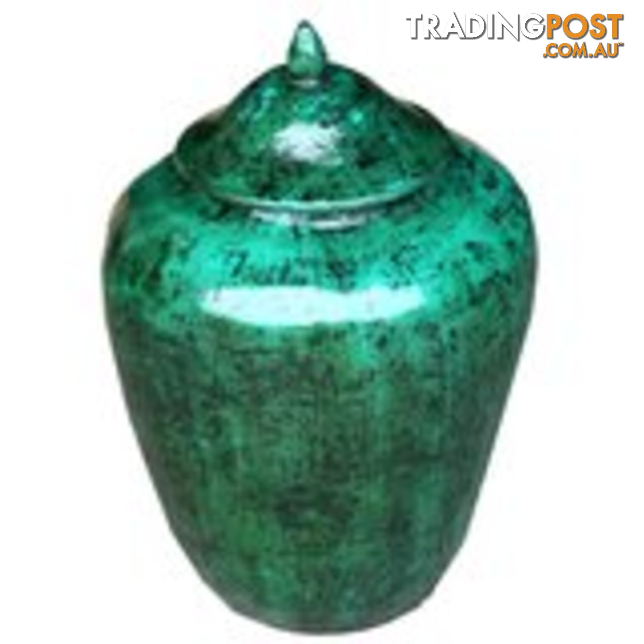 Green Decorative Ginger Jar with Lid