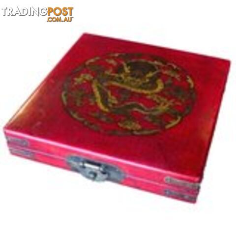 Dragon Painted Red Chinese Feng Shui Compass