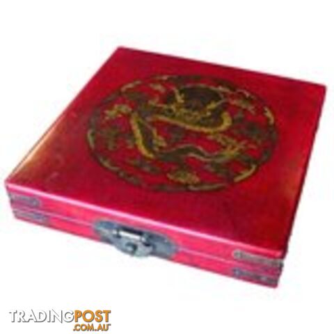 Dragon Painted Red Chinese Feng Shui Compass