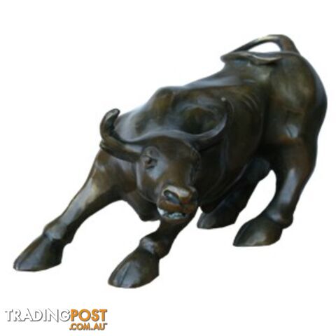 Wall Street Famed Bull Ox Brass Statue 26cm