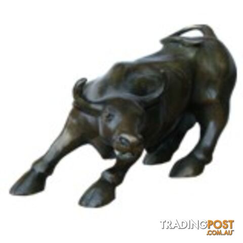 Wall Street Famed Bull Ox Brass Statue 26cm