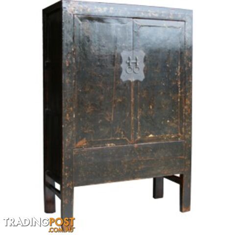 Large Original Chinese Antique Cabinet with Paintings