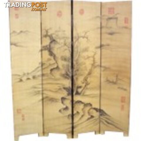Chinese Mountain Scenery Room Divider Screen