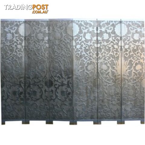 French Silver Folding Screen - Sun Flowers