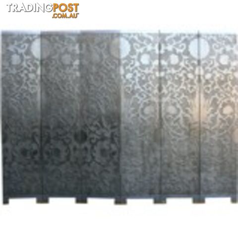 French Silver Folding Screen - Sun Flowers