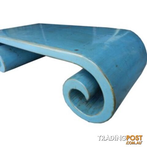 Blue Grey Musical Table Scroll Legs