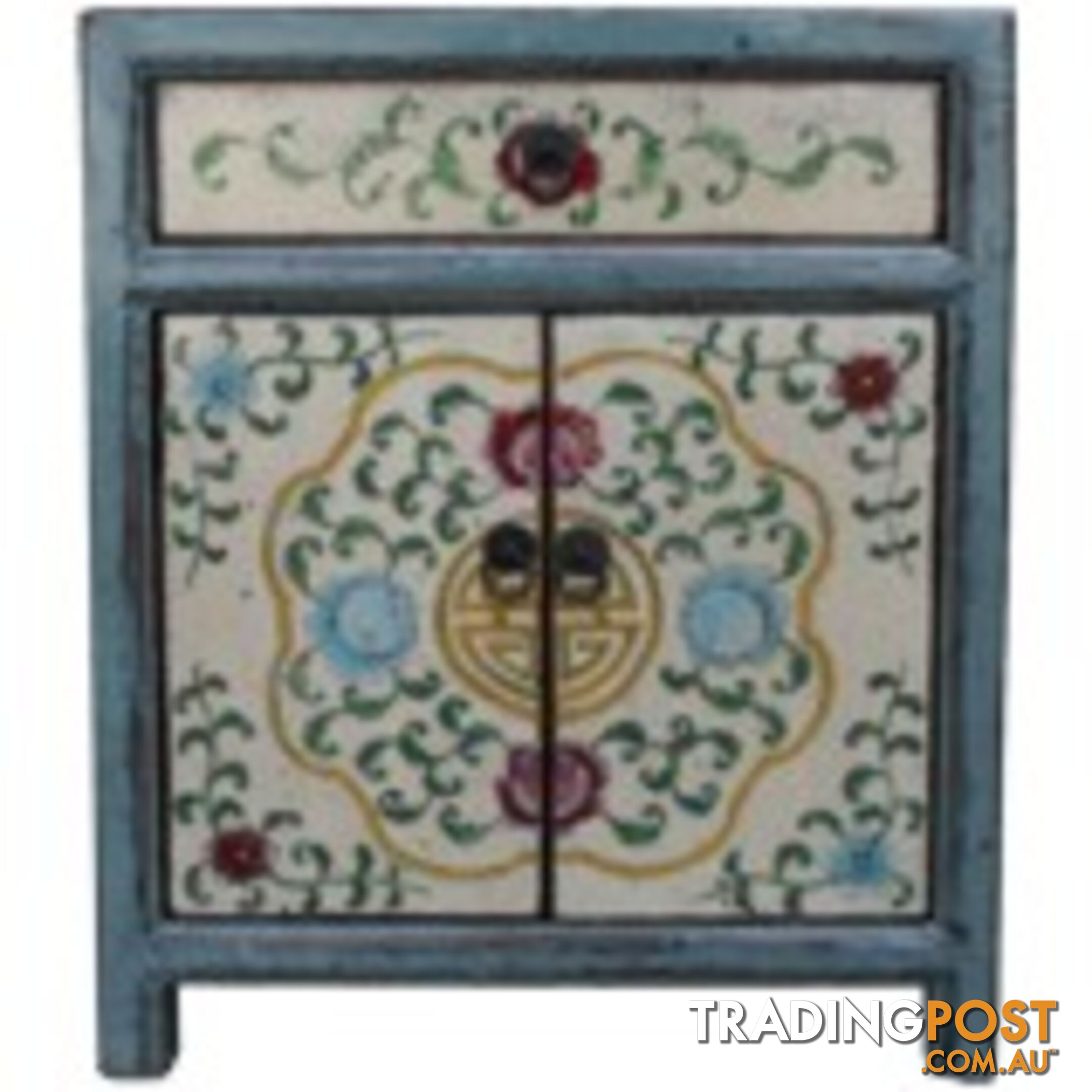 Tibetan Painted Bedside Table